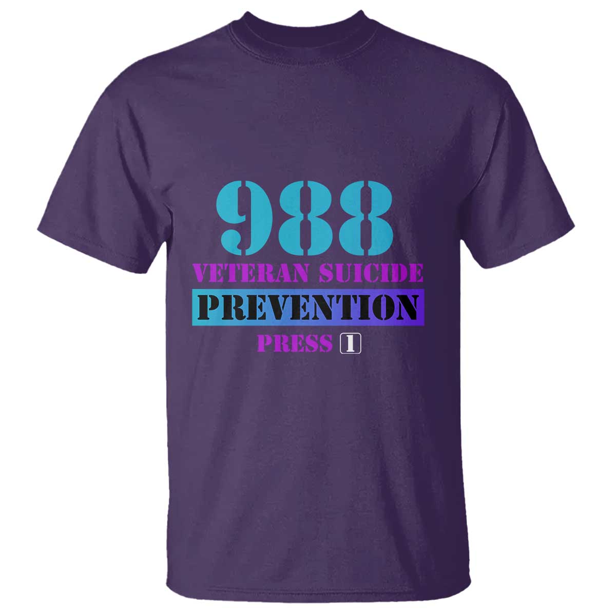 Suicide Prevention Support T Shirt 988 Veteran Suicide Prevention Press 1