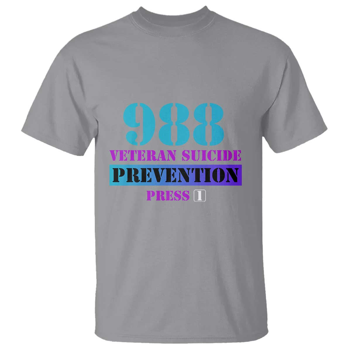 Suicide Prevention Support T Shirt 988 Veteran Suicide Prevention Press 1