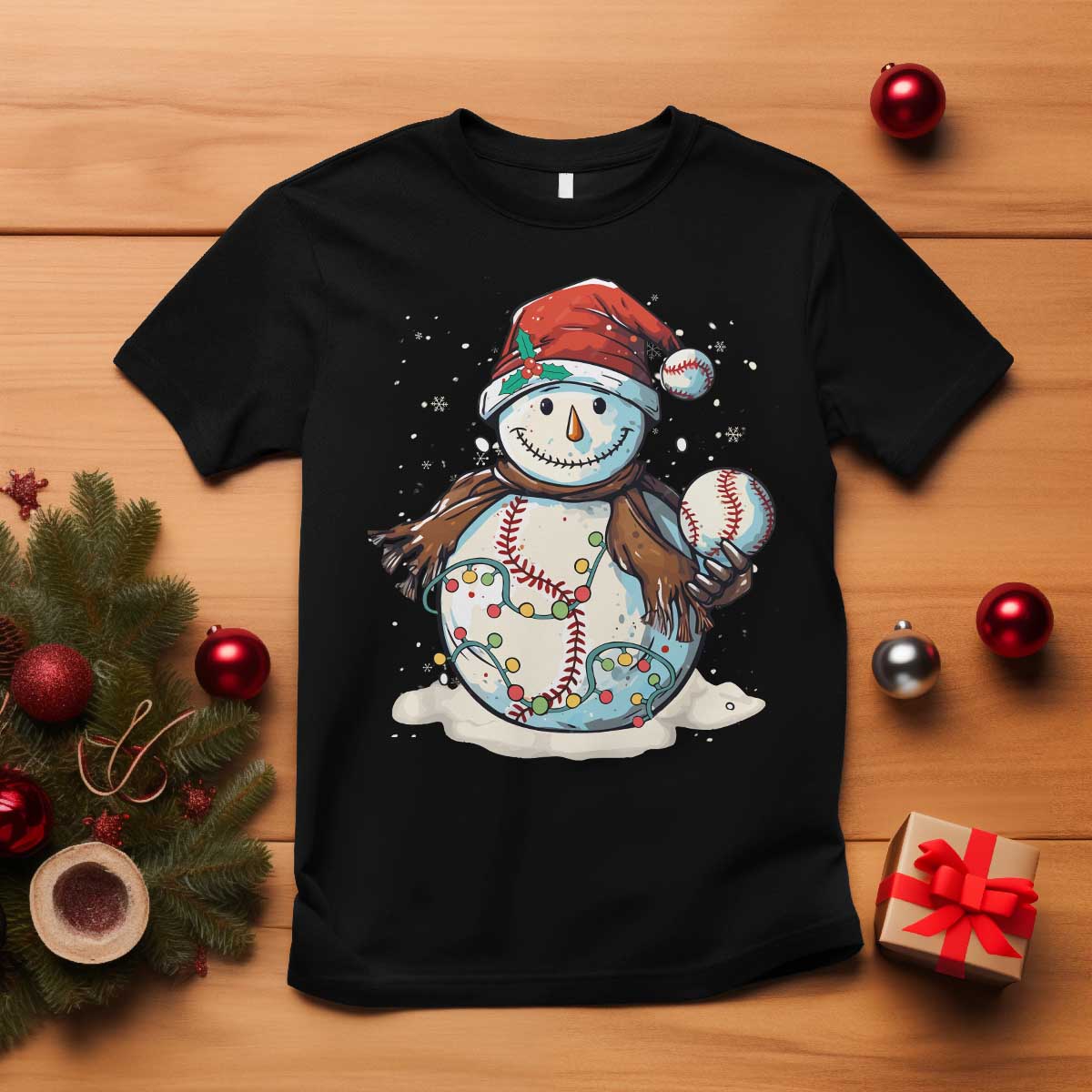 funny-christmas-baseball-t-shirt-cute-snowman-baseball-players-santa-hat