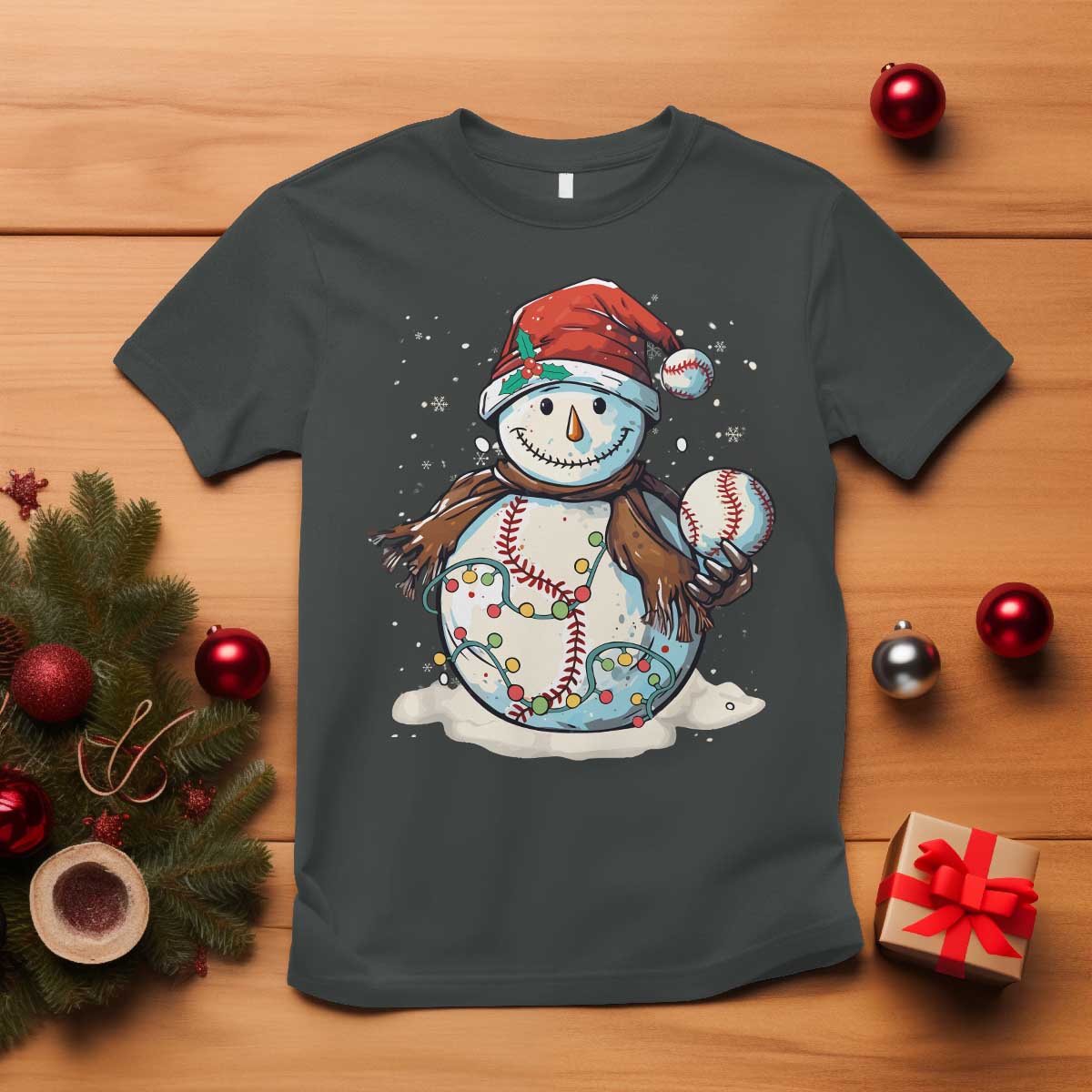 funny-christmas-baseball-t-shirt-cute-snowman-baseball-players-santa-hat
