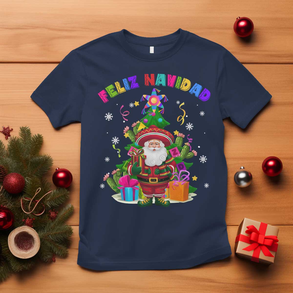 funny-christmas-in-mexico-t-shirt-feliz-navidad-sombrero-santa-xmas-tree
