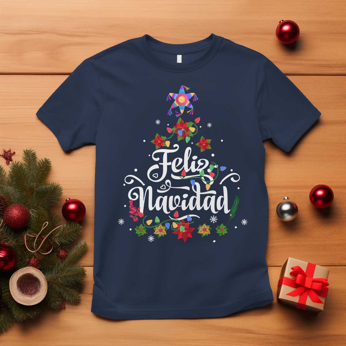 christmas-in-mexico-t-shirt-feliz-navidad-pinata-star-xmas-tree