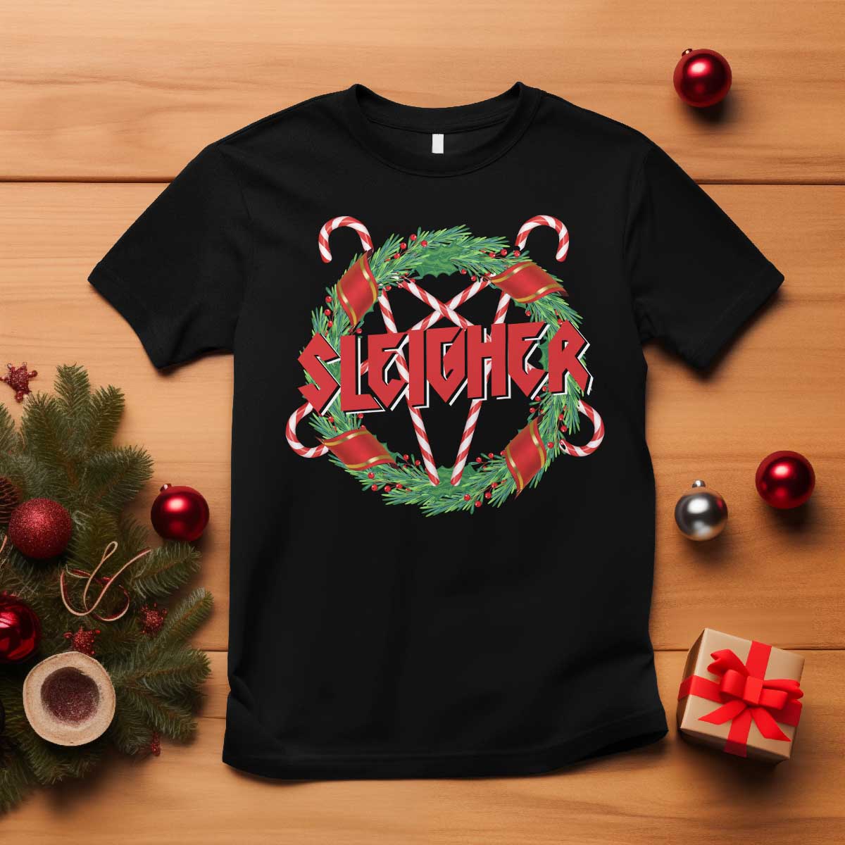funny-christmas-heavy-metal-t-shirt-sleigher-xmas-pentagram-candy-cane