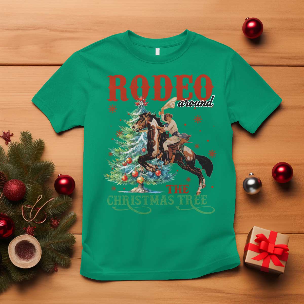 western-christmas-t-shirt-rodeo-around-the-christmas-tree-cowgirl