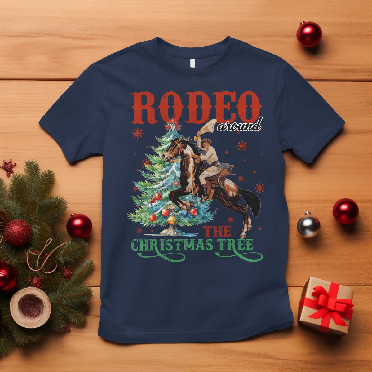 western-christmas-t-shirt-rodeo-around-the-christmas-tree-cowgirl