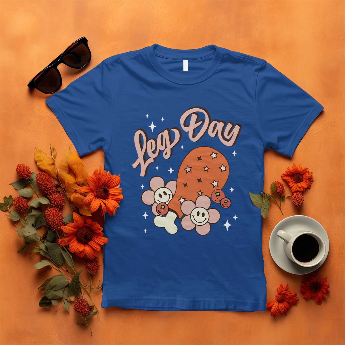 funny-retro-thanksgiving-t-shirt-leg-day-fall-season-family-matching