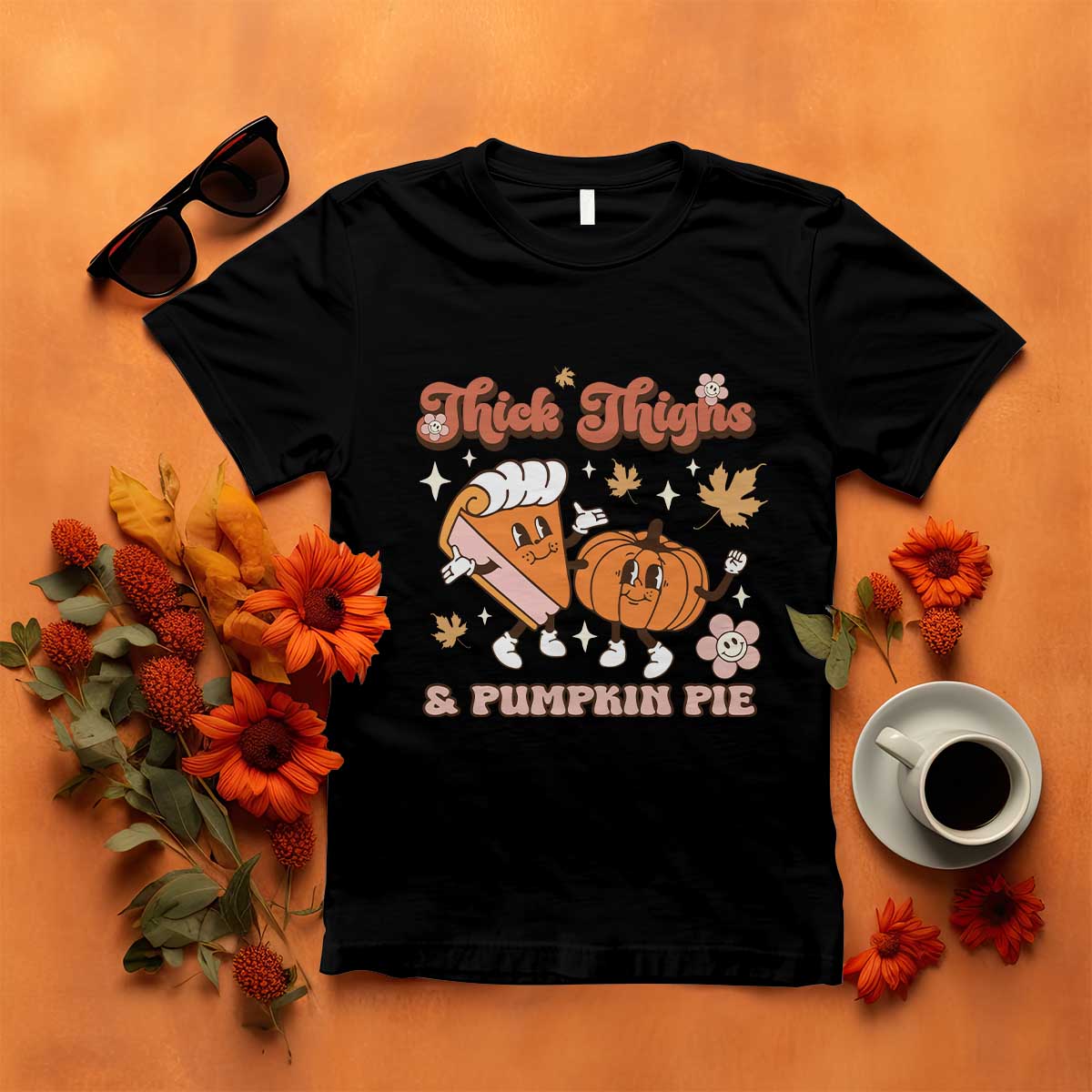 funny-retro-thanksgiving-t-shirt-thick-thighs-and-pumpkin-pie-fall-season-family-matching