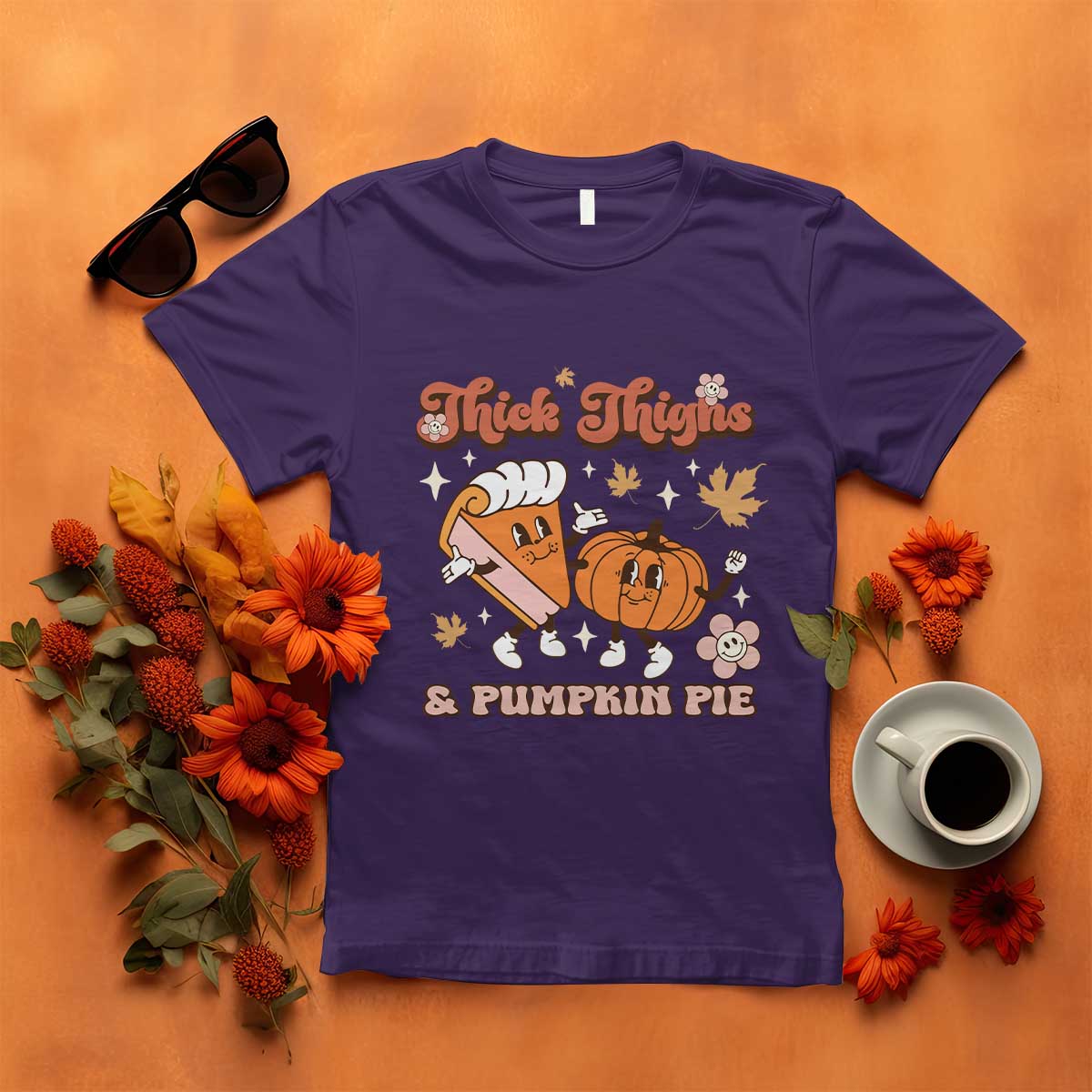 funny-retro-thanksgiving-t-shirt-thick-thighs-and-pumpkin-pie-fall-season-family-matching