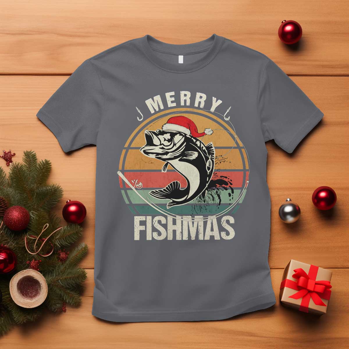 funny-christmas-fishing-t-shirt-merry-fishmas-vintage-sunset-retro