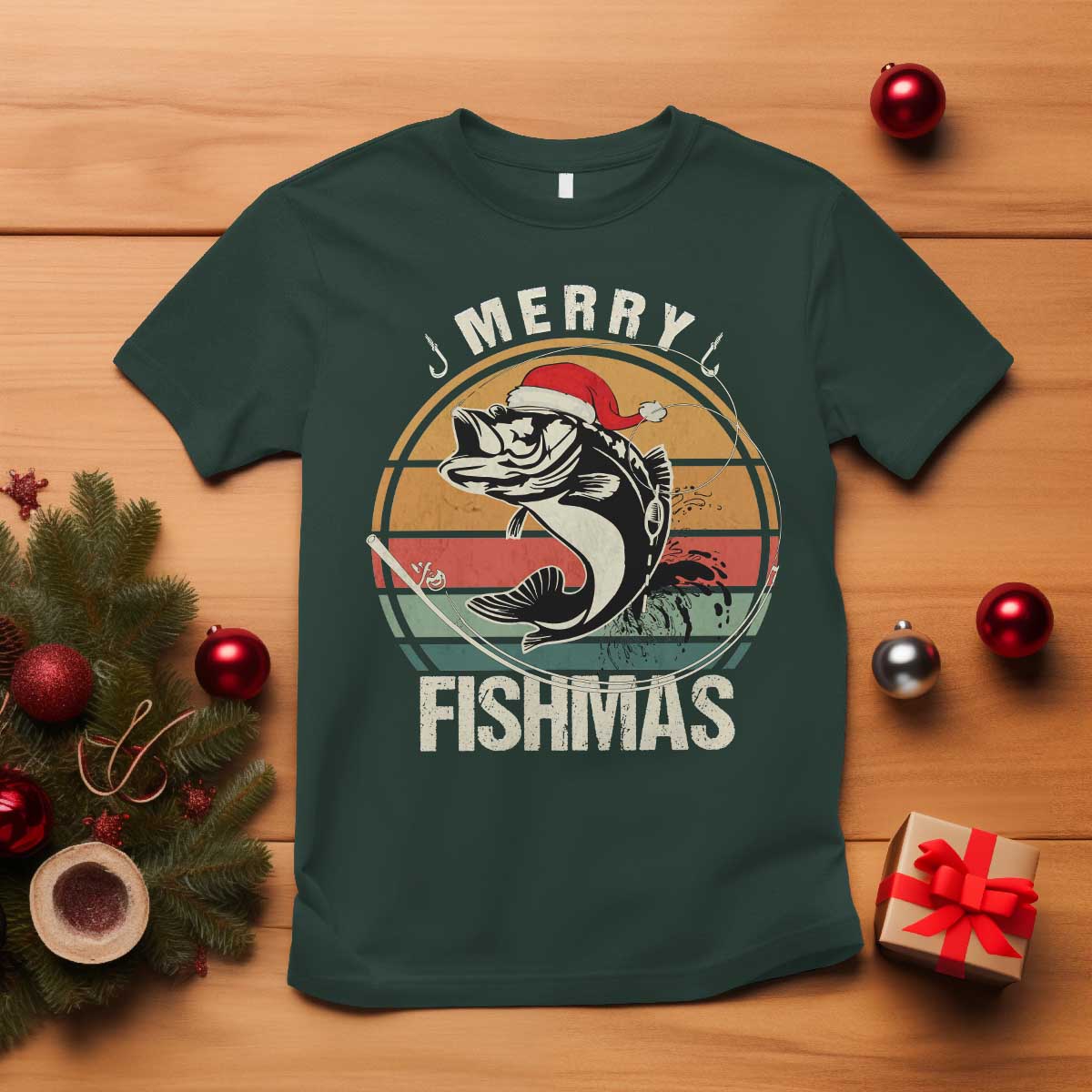 funny-christmas-fishing-t-shirt-merry-fishmas-vintage-sunset-retro