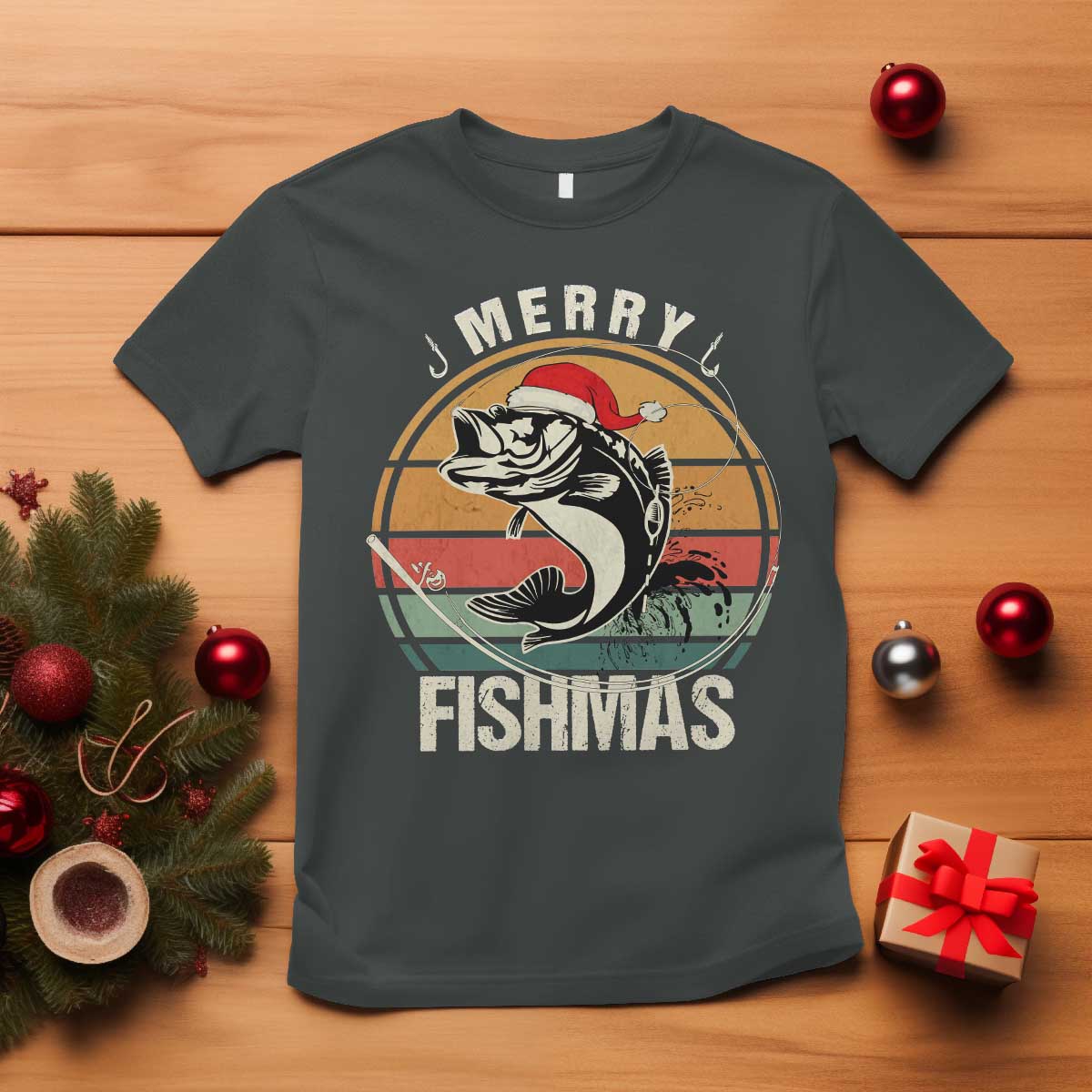funny-christmas-fishing-t-shirt-merry-fishmas-vintage-sunset-retro