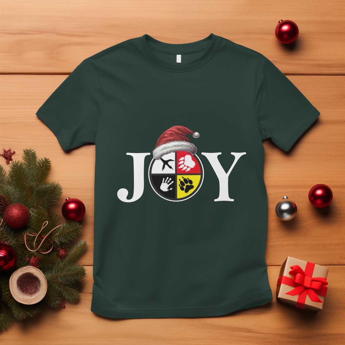 christmas-native-american-joy-medicine-wheel-santa-hat-t-shirt