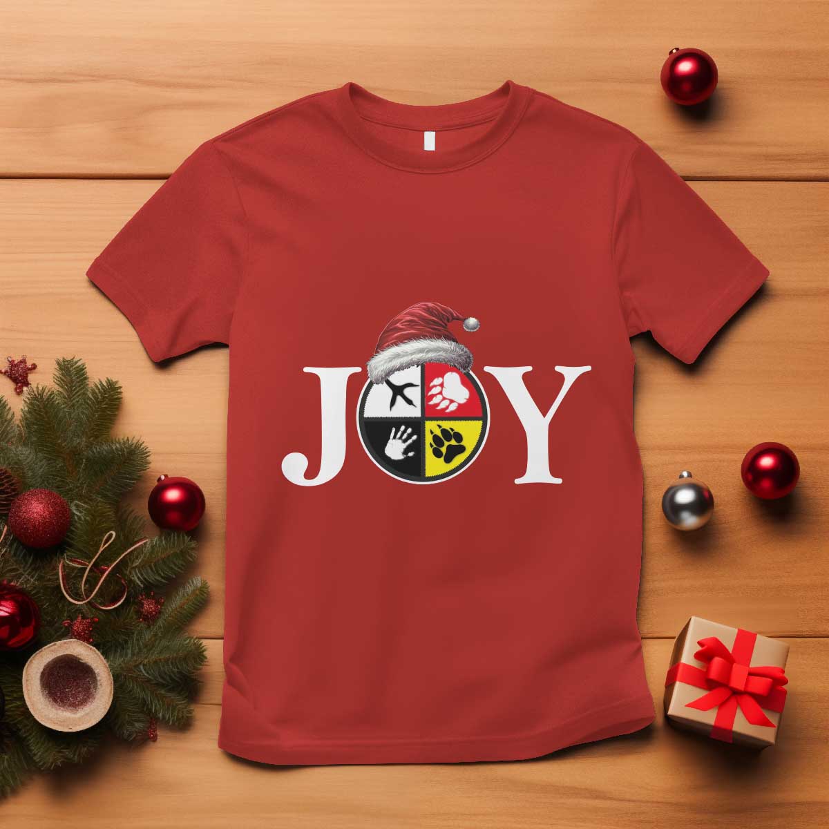 christmas-native-american-joy-medicine-wheel-santa-hat-t-shirt