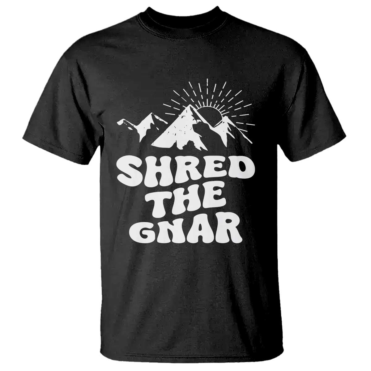 funny-shred-the-gnar-t-shirt-snowboarding-mountain-winter-sport