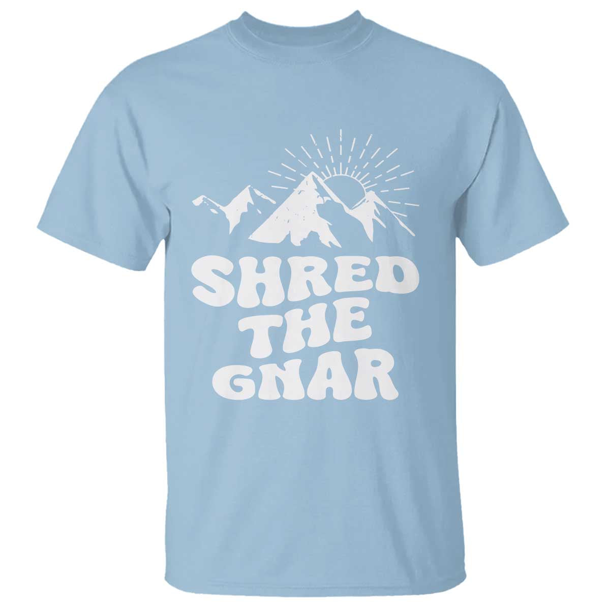 funny-shred-the-gnar-t-shirt-snowboarding-mountain-winter-sport