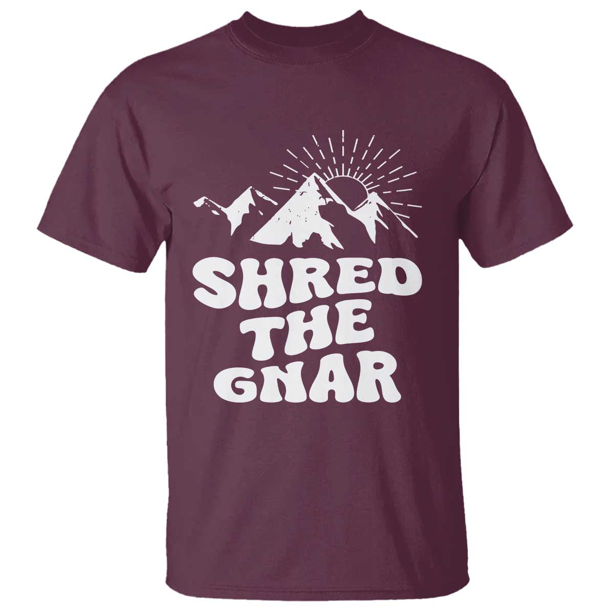 funny-shred-the-gnar-t-shirt-snowboarding-mountain-winter-sport