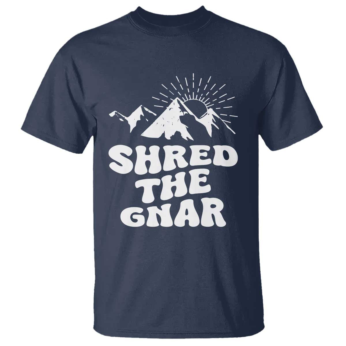 funny-shred-the-gnar-t-shirt-snowboarding-mountain-winter-sport