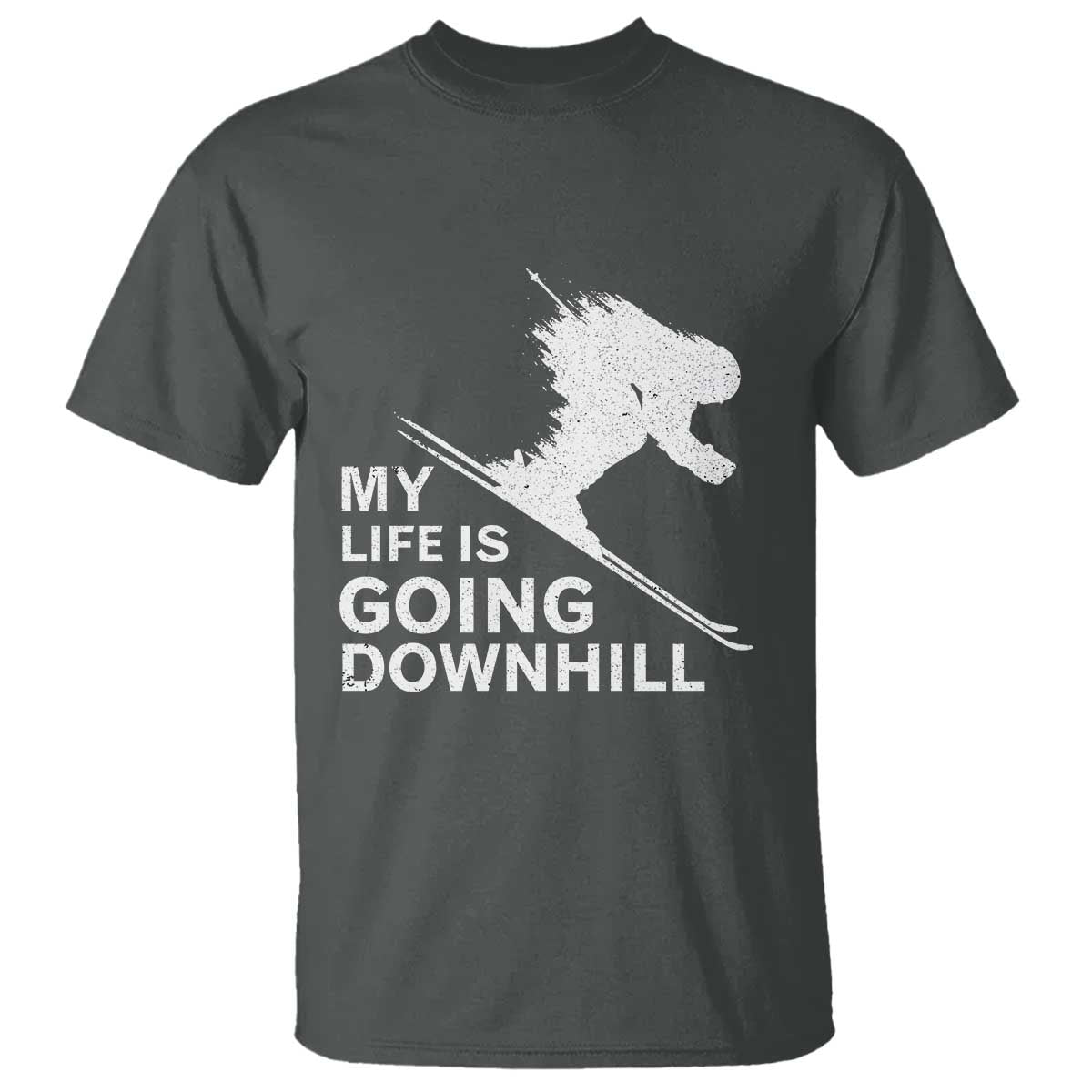 funny-skiing-t-shirt-my-life-is-going-downhill-skier