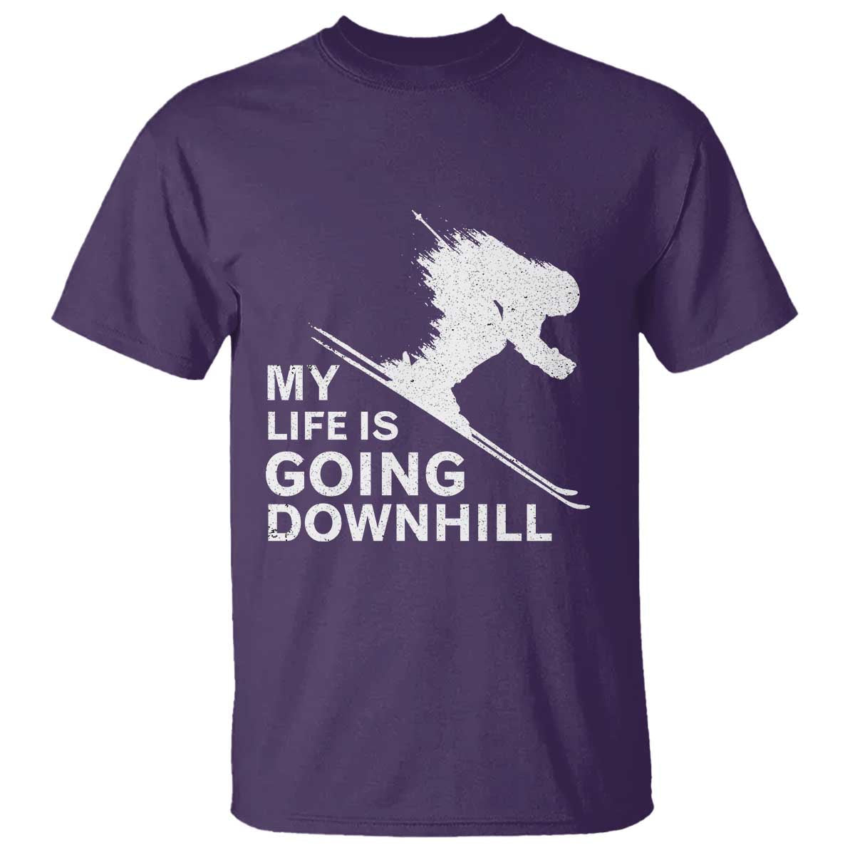 funny-skiing-t-shirt-my-life-is-going-downhill-skier