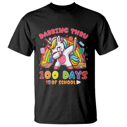 funny-dabbing-thru-100-days-of-school-t-shirt-dabbing-unicorn-rainbow