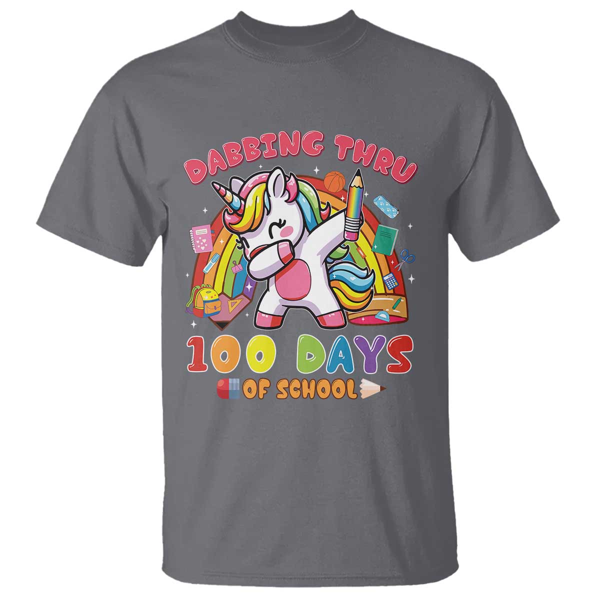funny-dabbing-thru-100-days-of-school-t-shirt-dabbing-unicorn-rainbow