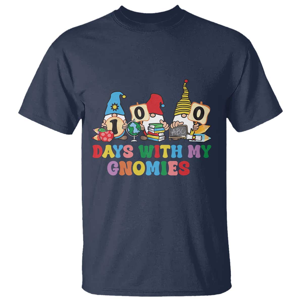 funny-100-days-with-my-gnomies-t-shirt-100th-day-of-school