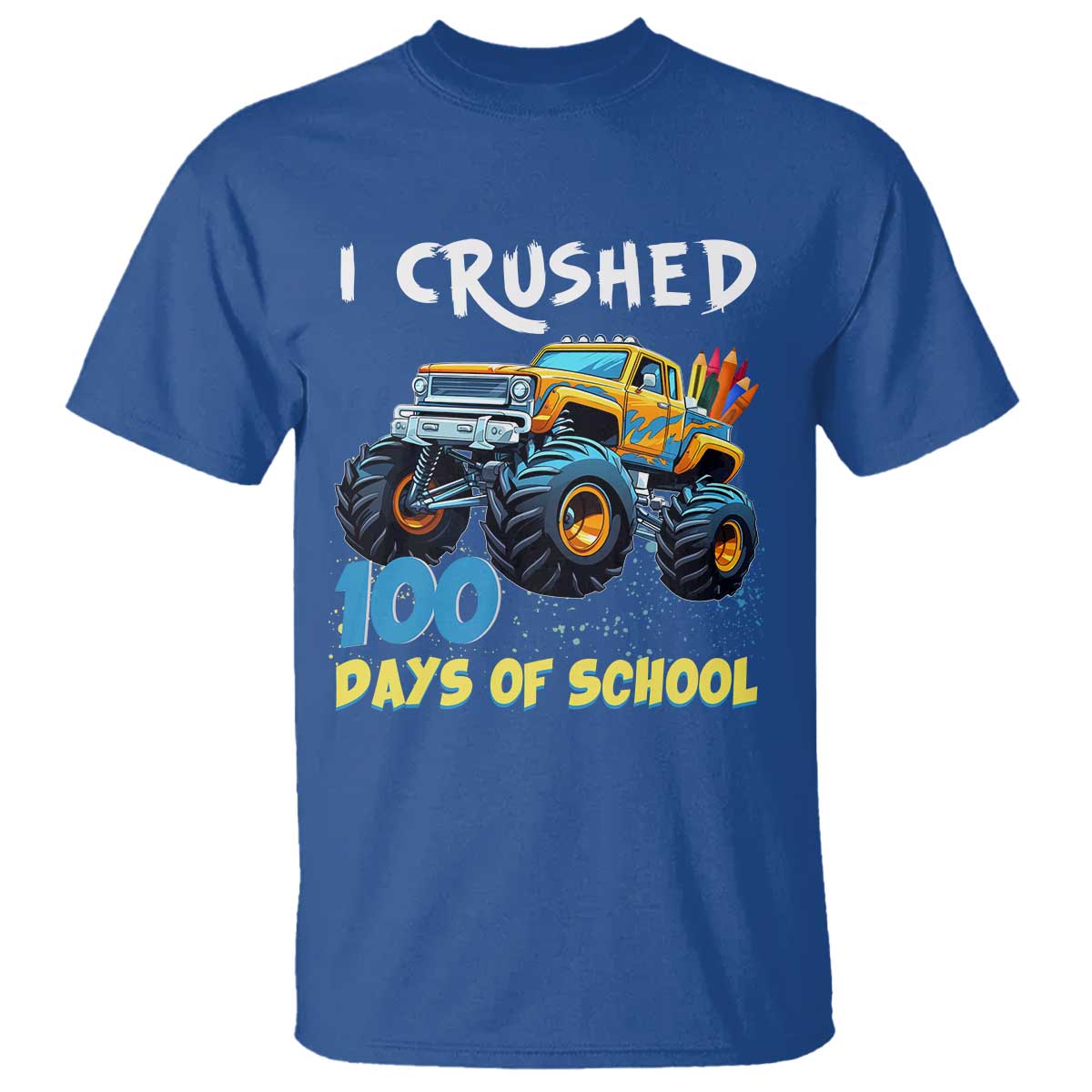 funny-i-crushed-100-days-of-school-t-shirt-monster-truck-100th-day-of-school