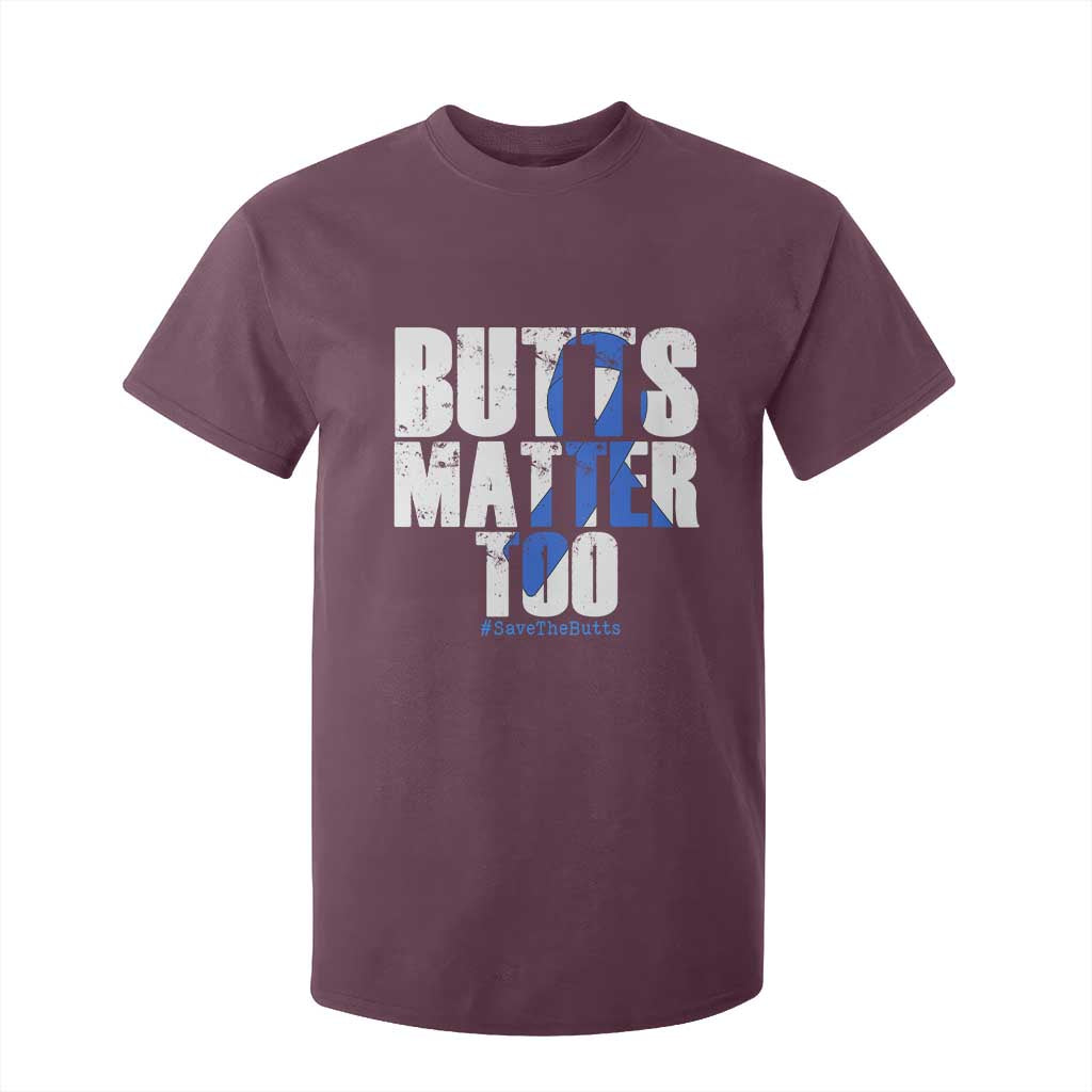 Funny Colon Cancer Support T Shirt For Kid Butts Matter Too Save The Butts