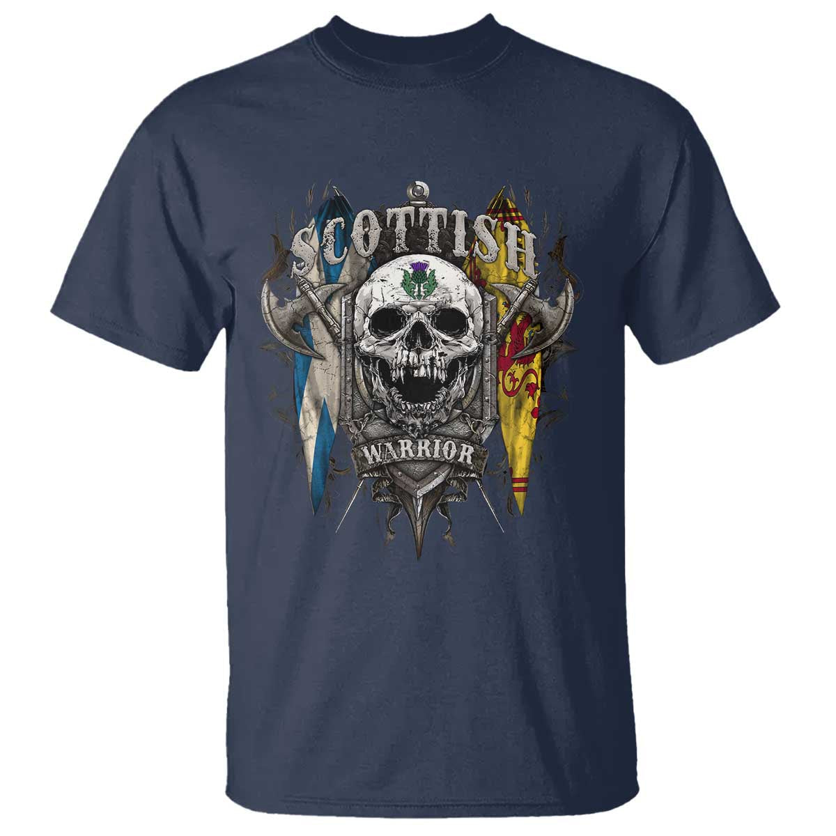 scottish-warrior-t-shirt-vintage-skull-celtic-cross-scottish-lion-rampant-flag