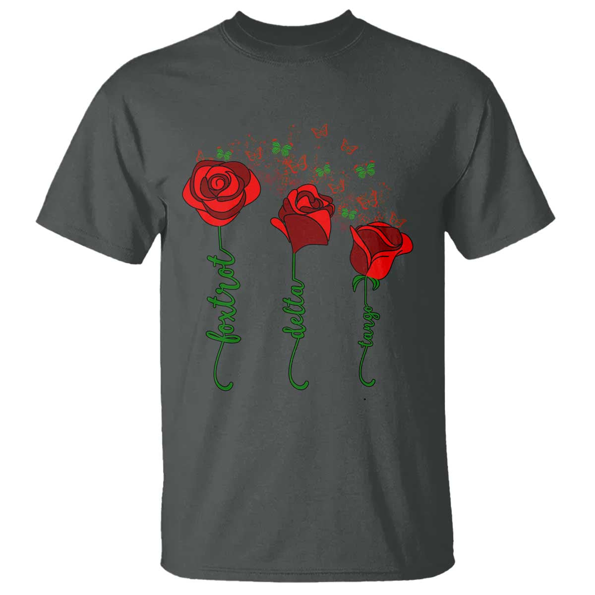 funny-foxtrot-delta-tango-t-shirt-vintage-rose-flowers-butterfly