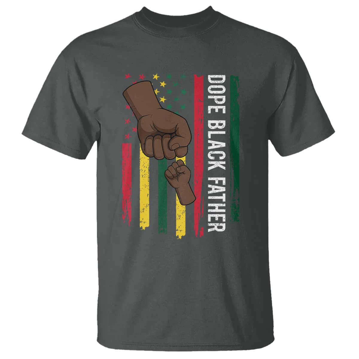 dope-black-dad-t-shirt-vintage-american-flag-fist-bump