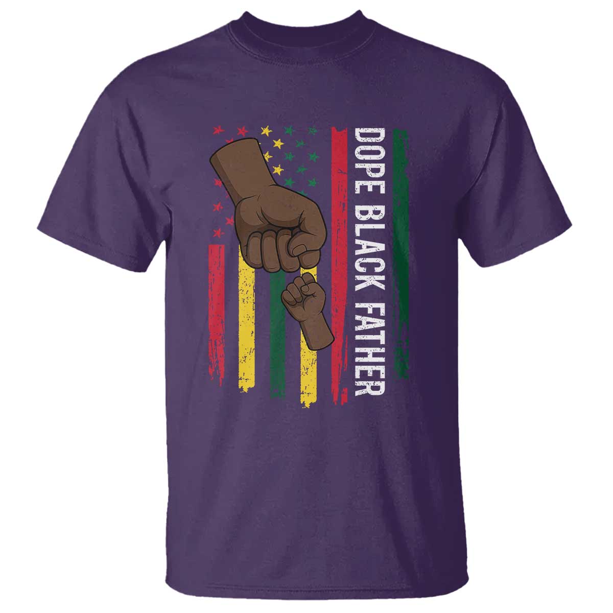 dope-black-dad-t-shirt-vintage-american-flag-fist-bump