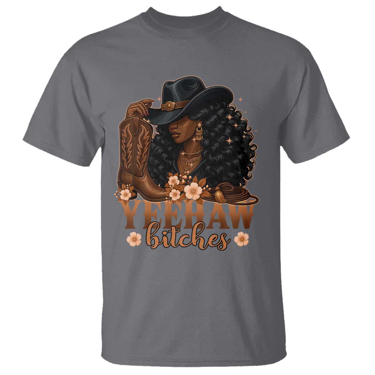 funny-african-american-cowgirl-yeehaw-bitches-t-shirt