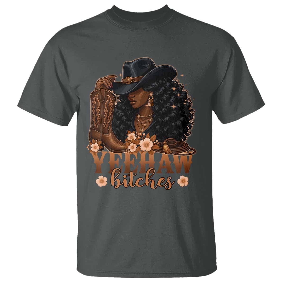 funny-african-american-cowgirl-yeehaw-bitches-t-shirt