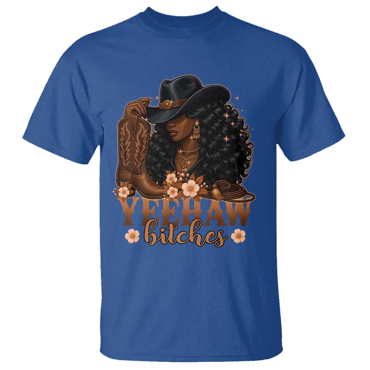 funny-african-american-cowgirl-yeehaw-bitches-t-shirt