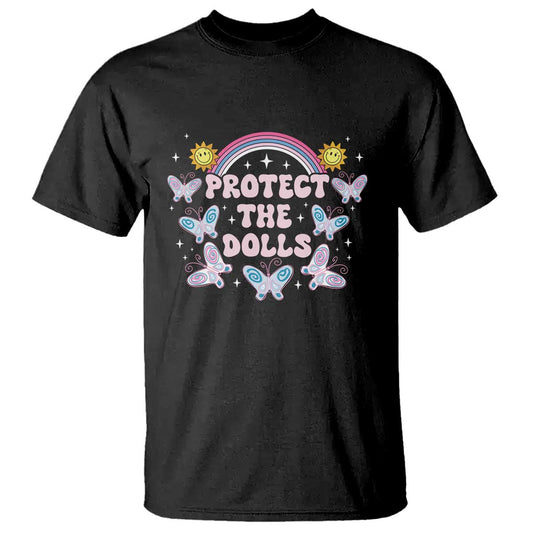 protect-the-dolls-t-shirt-trans-women-pride-month-retro-groove-butterfly