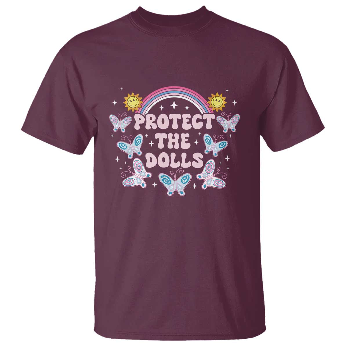 protect-the-dolls-t-shirt-trans-women-pride-month-retro-groove-butterfly