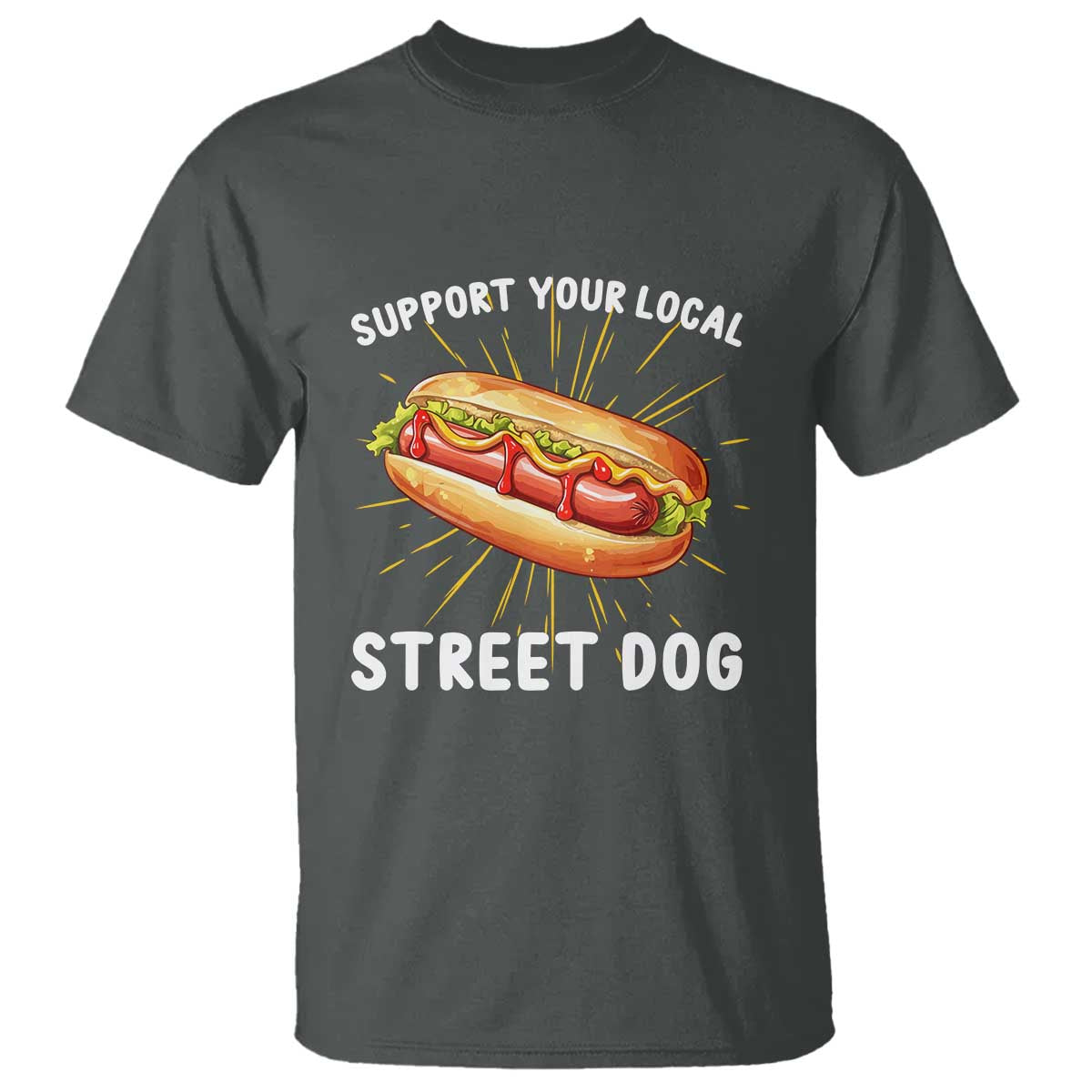 funny-hotdog-t-shirt-support-your-local-street-dog