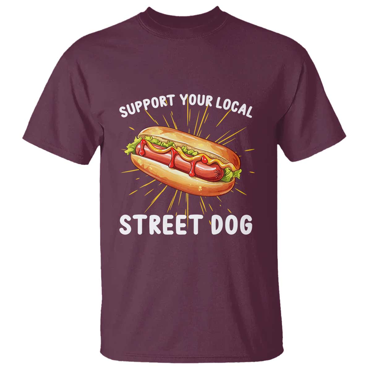 funny-hotdog-t-shirt-support-your-local-street-dog