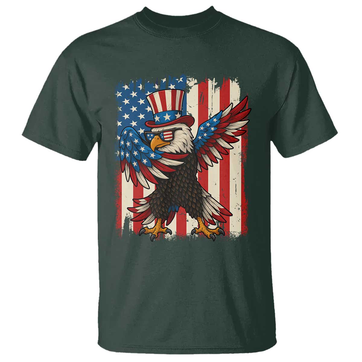 funny-patriotic-dabbing-american-flag-bald-eagle-4th-of-july-t-shirt