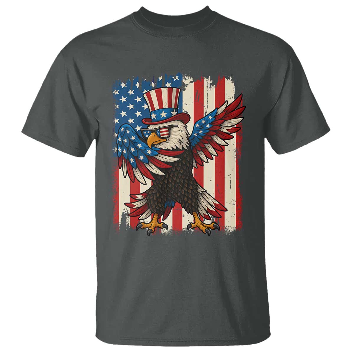 funny-patriotic-dabbing-american-flag-bald-eagle-4th-of-july-t-shirt