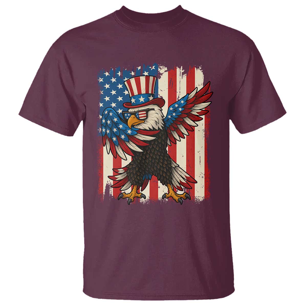 funny-patriotic-dabbing-american-flag-bald-eagle-4th-of-july-t-shirt