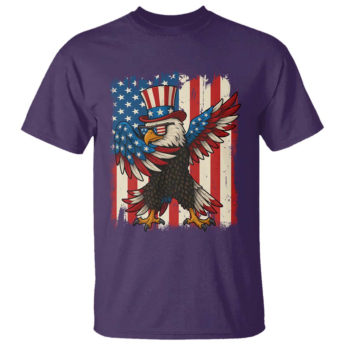funny-patriotic-dabbing-american-flag-bald-eagle-4th-of-july-t-shirt