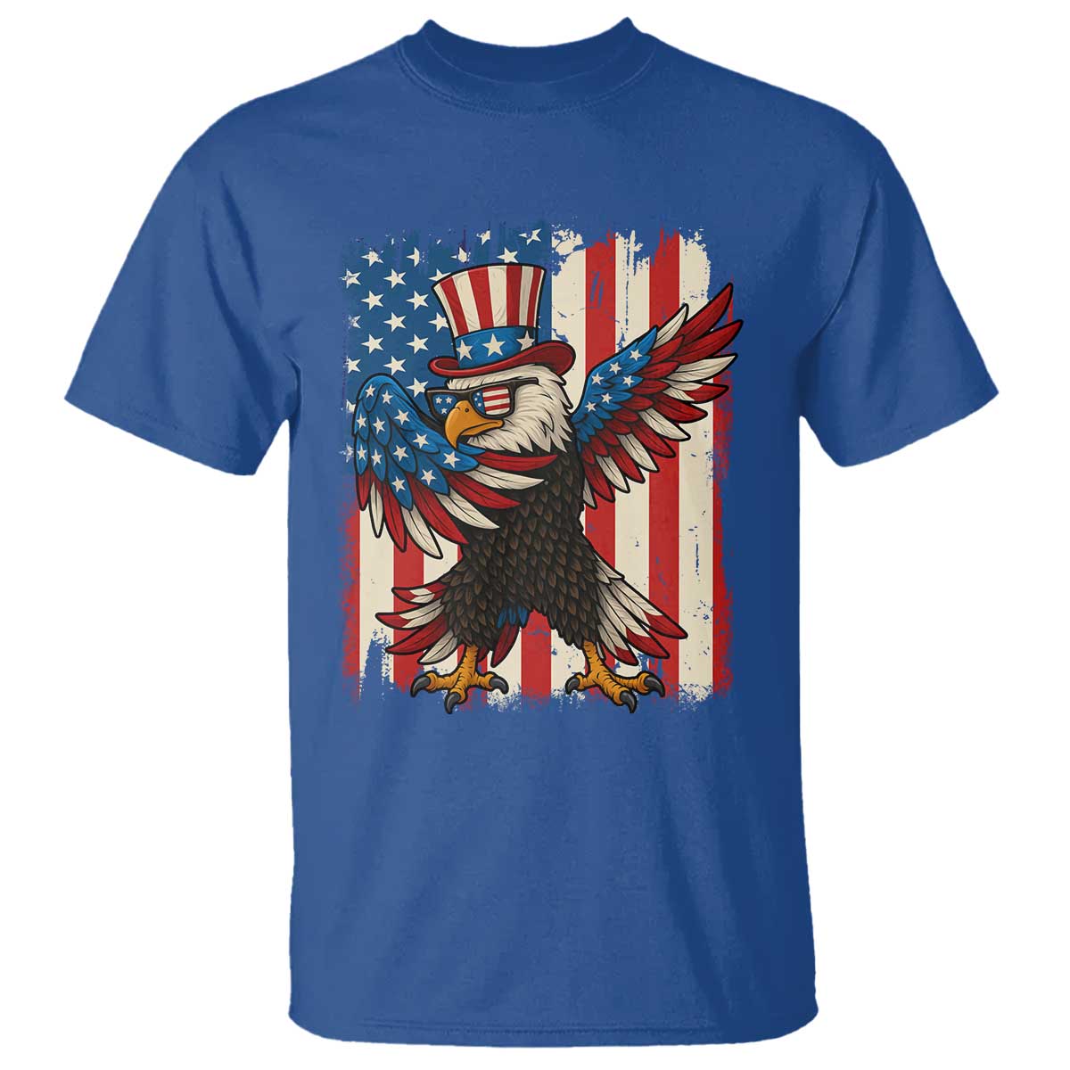 funny-patriotic-dabbing-american-flag-bald-eagle-4th-of-july-t-shirt