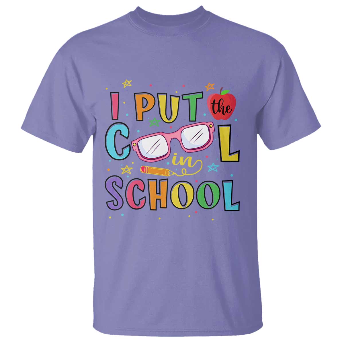 i-put-the-cool-in-school-t-shirt-first-day-of-school-apple-glasses-pencil