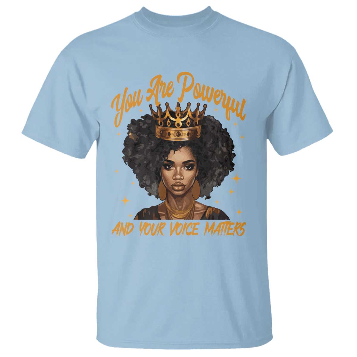 harris-2024-t-shirt-you-are-powerful-and-your-voice-matters-afro-girl