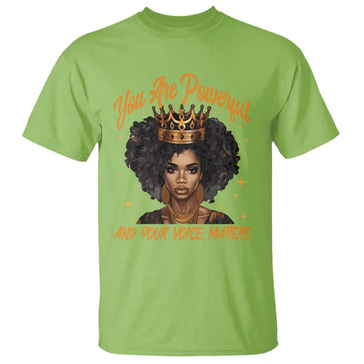 harris-2024-t-shirt-you-are-powerful-and-your-voice-matters-afro-girl