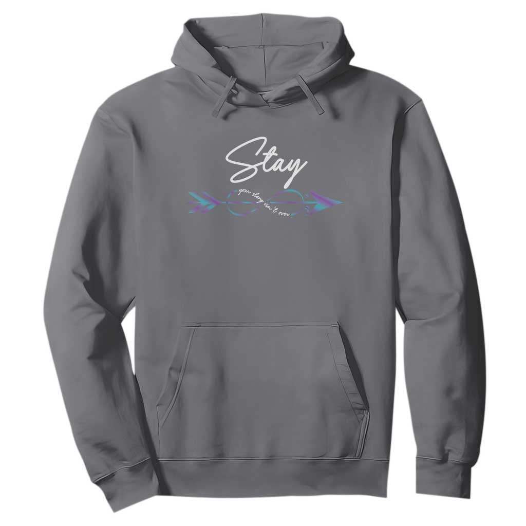 Suicide Prevention Support Hoodie Stay Your Story Isn't Over Arrow Semicolon