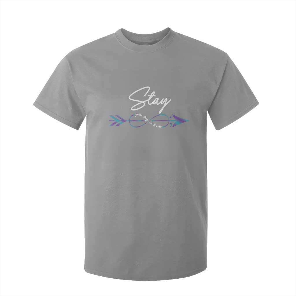 Suicide Prevention Support T Shirt For Kid Stay Your Story Isn't Over Arrow Semicolon