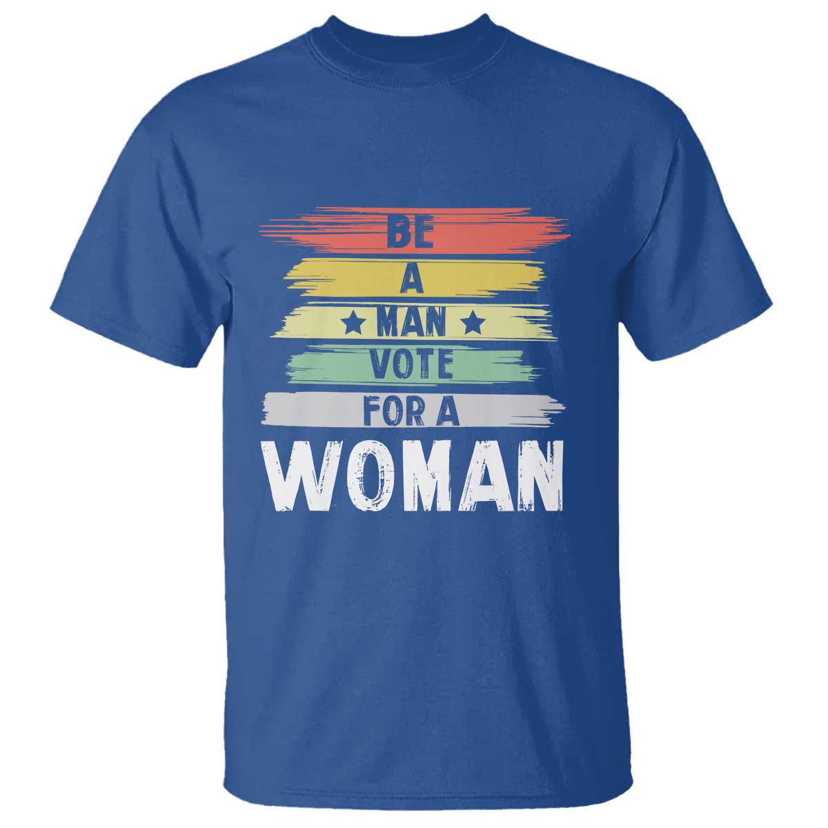 harris-supporter-2024-t-shirt-be-a-man-vote-for-a-woman-retro-star